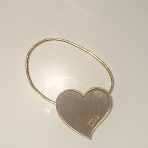 Dior Gold Heart Charm Bracelet